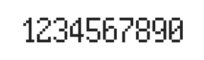 5×9数字点阵字体 ddN59AB0999