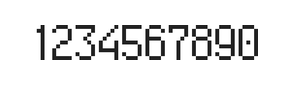 5×9数字点阵字体 ddN59AB1001