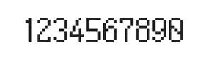 5×9数字点阵字体 ddN59AB1002