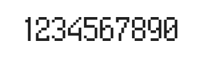 5×9数字点阵字体 ddN59AB1012