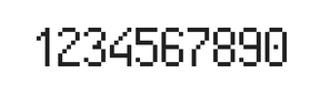 5×9数字点阵字体 ddN59AB1015