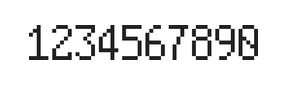 5×9数字点阵字体 ddN59AB1019