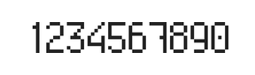 5×9数字点阵字体 ddN59AB1022