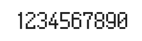 5×9数字点阵字体 ddN59AB1025