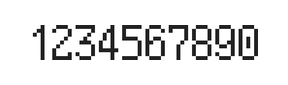 5×9数字点阵字体 ddN59AB1030