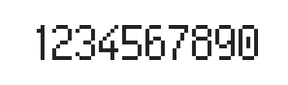 5×9数字点阵字体 ddN59AB1031