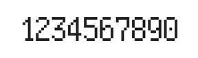5×9数字点阵字体 ddN59AB1032