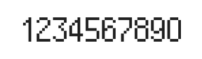 5×9数字点阵字体 ddN59AB1033