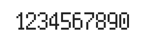 5×9数字点阵字体 ddN59AB1035