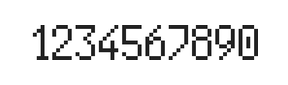 5×9数字点阵字体 ddN59AB1037