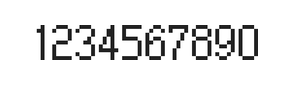 5×9数字点阵字体 ddN59AB1038