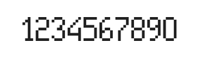 5×9数字点阵字体 ddN59AB1039