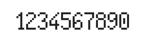 5×9数字点阵字体 ddN59AB1040