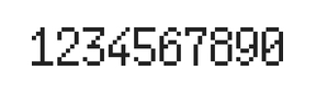 5×9数字点阵字体 ddN59AB1043
