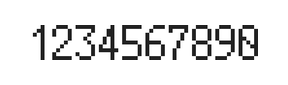 5×9数字点阵字体 ddN59AB1045
