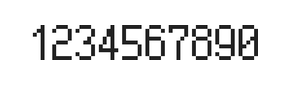 5×9数字点阵字体 ddN59AB1047