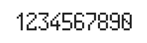 5×9数字点阵字体 ddN59AB1048