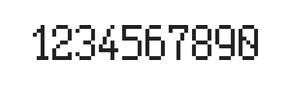 5×9数字点阵字体 ddN59AB1049