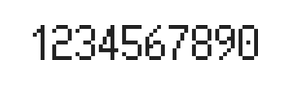5×9数字点阵字体 ddN59AB1051