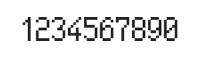 5×9数字点阵字体 ddN59AB1054