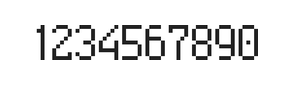 5×9数字点阵字体 ddN59AB1055