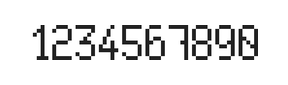 5×9数字点阵字体 ddN59AB1057
