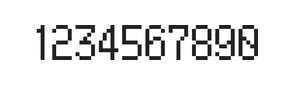 5×9数字点阵字体 ddN59AB1059