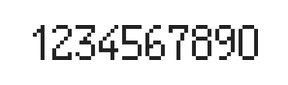 5×9数字点阵字体 ddN59AB1061