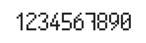 5×9数字点阵字体 ddN59AB1063