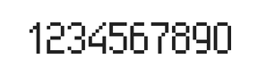 5×9数字点阵字体 ddN59AB1064