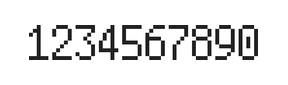 5×9数字点阵字体 ddN59AB1065