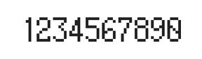 5×9数字点阵字体 ddN59AB1067