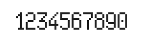 5×9数字点阵字体 ddN59AB1071