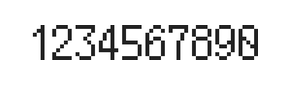 5×9数字点阵字体 ddN59AB1072