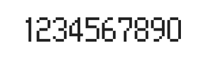 5×9数字点阵字体 ddN59AB1073