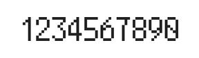 5×9数字点阵字体 ddN59AB1074