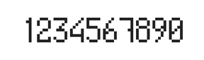 5×9数字点阵字体 ddN59AB1080