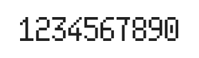 5×9数字点阵字体 ddN59AB1084