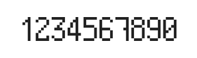 5×9数字点阵字体 ddN59AB1086