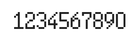 5×9数字点阵字体 ddN59AB1087