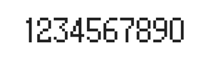 5×9数字点阵字体 ddN59AB1088