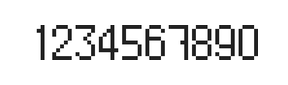 5×9数字点阵字体 ddN59AB1090