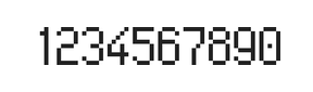 5×9数字点阵字体 ddN59AB1093