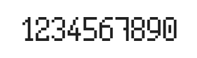 5×9数字点阵字体 ddN59AB1094