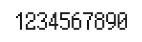 5×9数字点阵字体 ddN59AB1096