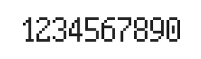 5×9数字点阵字体 ddN59AB1097