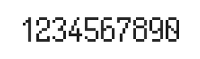 5×9数字点阵字体 ddN59AB1098