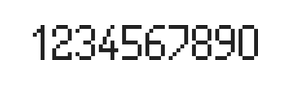 5×9数字点阵字体 ddN59AB1100