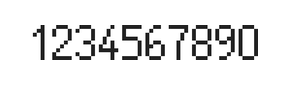 5×9数字点阵字体 ddN59AB1102
