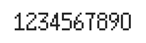 5×9数字点阵字体 ddN59AB1104